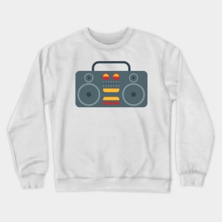 Cassette tape recorder icon. The symbol of the audio system. Crewneck Sweatshirt